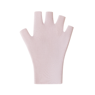 半指手套女士保暖防寒冬季办公打字可触屏儿童写字防风加厚露指套