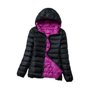 双面穿轻薄羽绒服女200斤两面穿胖mm加肥加大码中老年妈妈短款特