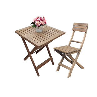 户外折叠桌椅套装实木休闲阳台桌小户型小茶几方桌双人饭桌复古风