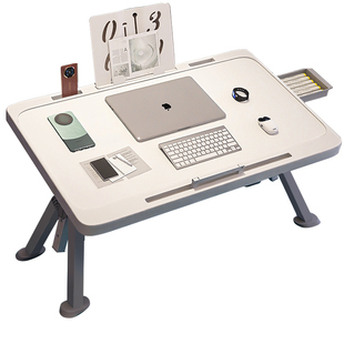 喵同学折叠小桌板小桌子床上桌电脑懒人支架阅读桌床上用的小书桌小桌板看书桌阅读架可升降可调节学生膝上桌