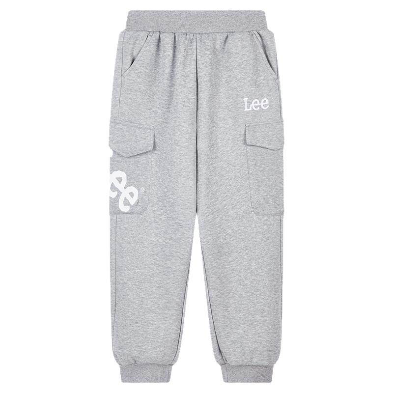 Leekids秋冬加绒束脚卫裤