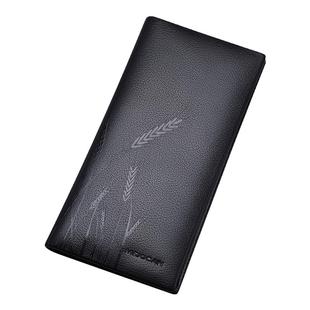 稻草人男士钱包真皮长款大容量多卡位商务简约青年钱夹高档礼盒装