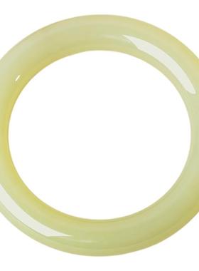 58.7mm和田玉黄玉胖圆条手镯