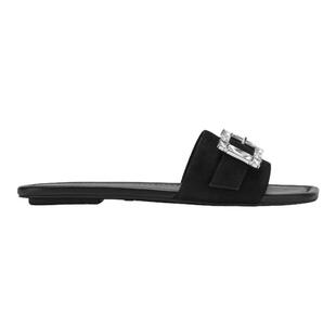 【夏季新品】SW JUNE SLIDE 水晶方扣平底方头一字凉拖拖鞋女