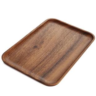 胡桃木托盘实木盘子长方形木质托盘中式家用水杯茶点干泡台茶托盘