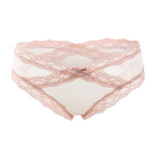 「LA」Alyssa·粉墨陷阱丨欲焰系列*纯欲性感蕾丝交叉网纱内裤女