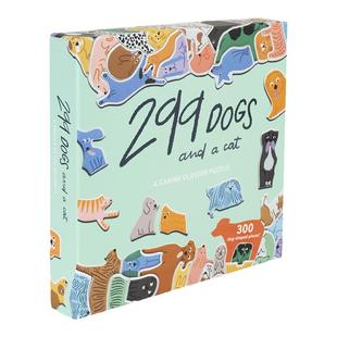 猫咪狗狗异形拼图 299只猫和1只狗 英国进口可爱宠物减压玩具礼物