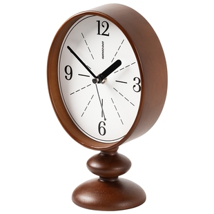 EMITDOOG中古风创意时钟摆件客厅桌面摆放式钟表电视柜复古装饰品