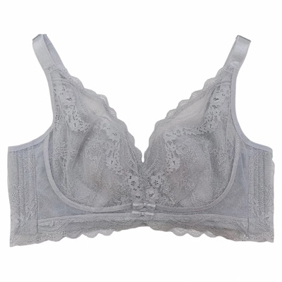 蕾丝内衣女薄软钢圈聚拢大胸显小