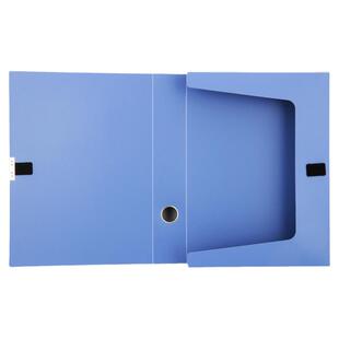 得力档案盒A4文件夹文件盒粘扣加厚塑料资料盒收纳袋资料册办公用收纳盒立式会计凭证文档整理盒标签盒