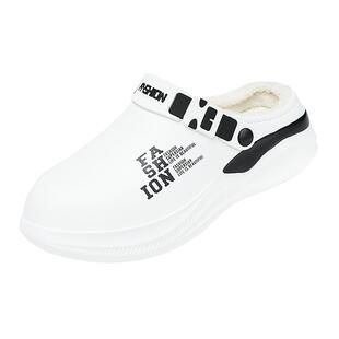 包头棉拖鞋男春季外穿大码45青少年运动开车防水防滑加绒保暖棉鞋