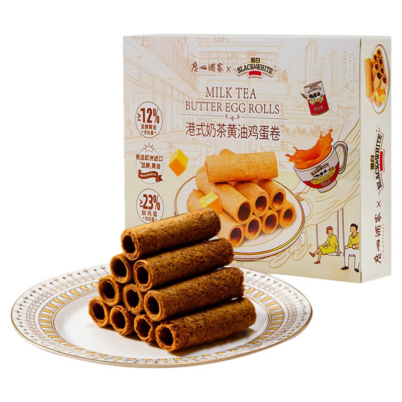 广州酒家港式奶茶黄油鸡蛋卷238g