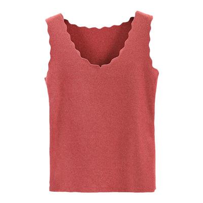 无痕双面绒背心女士秋冬德绒保暖吊带修身纯棉打底衫内搭大码上衣