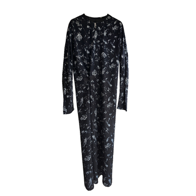 100%桑蚕丝印花新中式连衣裙