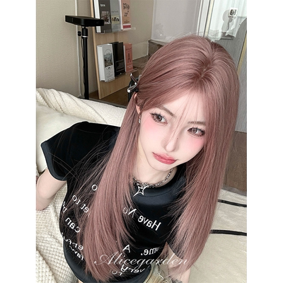 修脸前额蕾丝直发jk全头套