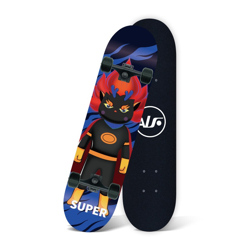 初学者入门滑板专业板青少年儿童公路代步双翘街刷成人四轮滑板车