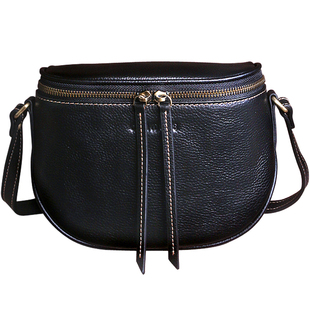 左北小包包女款2026新款全粒面头层牛皮简约风真皮纯皮斜挎马鞍包