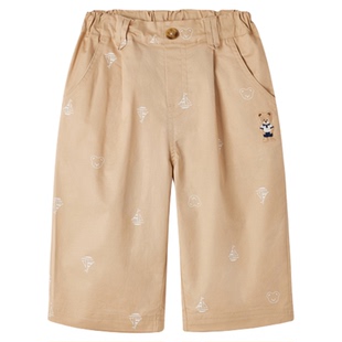 PawinPaw卡通小熊童装夏季男童六分裤儿童裤子百搭舒适