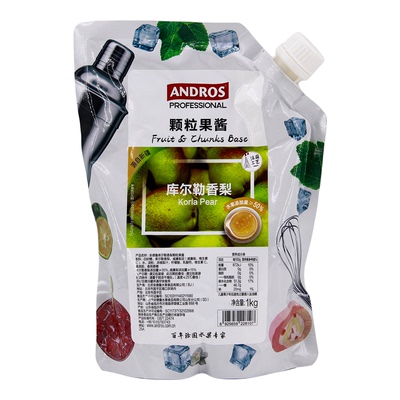 安德鲁库尔勒香梨颗粒果酱1kg奶茶果汁冰沙甜品面包泡芙烘焙果泥