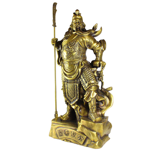 慈缘正堂 铜关公像供奉像铜关羽摆件客厅 关公摆件关帝铜像大号