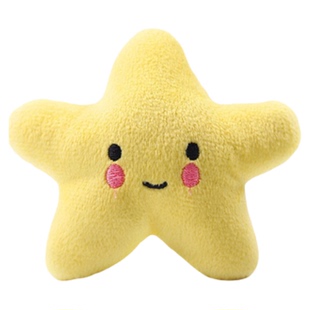 五角形象笑脸狗狗发声毛绒玩具猫咪玩具宠物玩具用品泰迪含bb叫