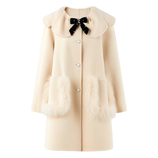 可可尼cocoon双面羊毛毛呢大衣女款2025新款女士气质千金呢子外套