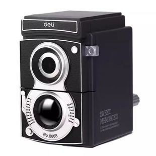 得力大口径卷笔刀0668粗杆削笔器中华大三角专用刨笔机大号加粗洞洞铅笔相机手摇转笔刀儿童小学生削笔刀粗细