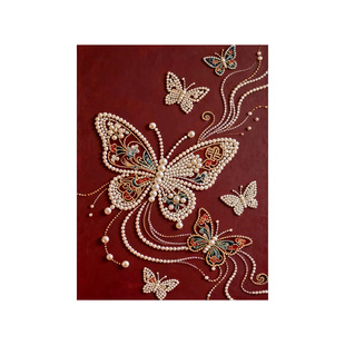 中国风敦煌蝴蝶珍珠画diy手工创意数字油画材料包客厅摆件装饰画