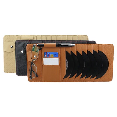 cd夹皮革汽车光盘包放套置物