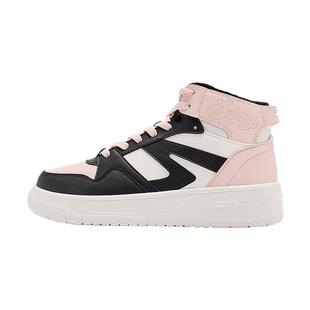 乔丹女鞋高帮加绒棉鞋秋冬款二棉运动鞋女增高防滑女鞋保暖滑板鞋