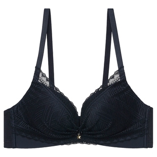 爱美丽IMIS内衣无钢圈小胸聚拢蕾丝红品中厚蝴蝶杯文胸IM17BEY2