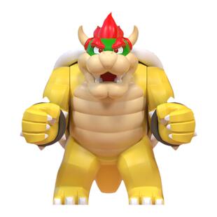 中国积木超级马里奥公主大库巴耀西拼插人仔儿童玩具猩猩摩托赛车