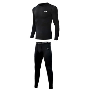 李宁加绒儿童紧身衣训练服篮球运动速干男童秋冬体能打底跑步套装