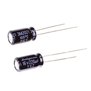 Rubycon 进口铝电解电容 16v220uf 6.3*11 红宝石YXJ 长寿命 包邮