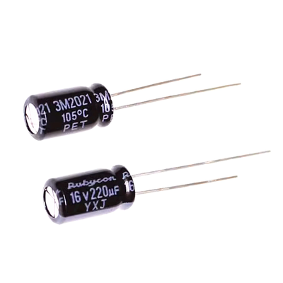 进口铝电解电容16v220uf红宝石