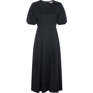 INSPIRE&STORIES水滴镂空设计短袖春夏长裙简约小个子女士连衣裙