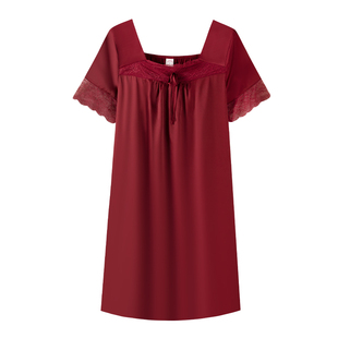 真丝睡裙女2025新款夏季薄款丝绸短袖宽松大码妈妈中长款冰丝裙子