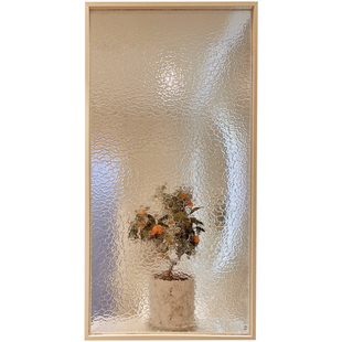 玄关超白银波纹石头纹艺术玻璃隔断屏风客厅入户门浴室卫生间半墙