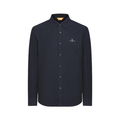 【柔软易打理】比音勒芬秋季男士休闲衬衣纯色简约肌理感长袖衬衫