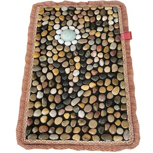 鹅卵石足底按摩脚地垫指压板石子路天然雨花石足疗真石头垫子走毯