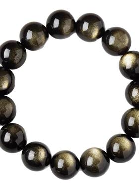 男女金曜石纯天然双金眼手串手链