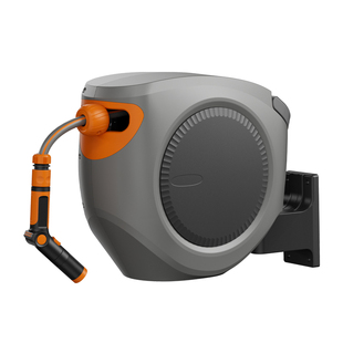 自动伸缩回收水管浇花水枪浇水神器喷头庭院花园户外卷管器收纳架