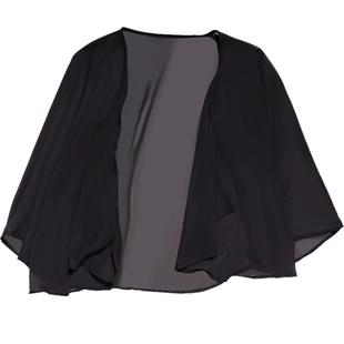 木有枝 回馈真丝乔其开衫披肩女短款防晒桑蚕丝外套上衣夏季新款