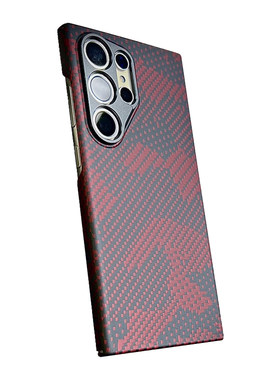 适用三星S24ultra碳纤维商务磁吸