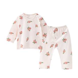 男童女童宝宝家居空调衣服纯棉薄款夏季婴儿长袖儿童睡衣套装春秋