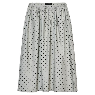 经典款减龄灰色小波点迷笛半身裙
