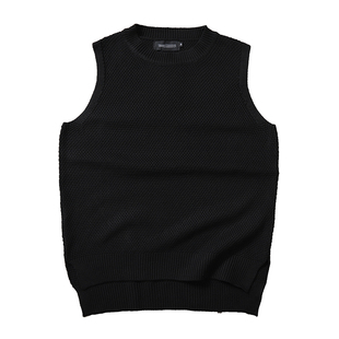 日系春装休闲马甲毛织背心男宽松百搭针织衫无袖毛衣男女针织外套