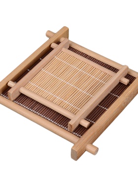 竹编摆台托盘文玩玉石拍照道具玉器翡翠展示架手链手串拍摄底座垫