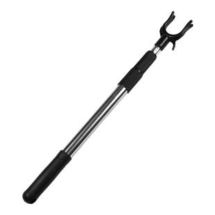 迷你不锈钢伸缩晾衣叉杆更衣柜室内小号撑衣杆行李箱便携吊针点滴