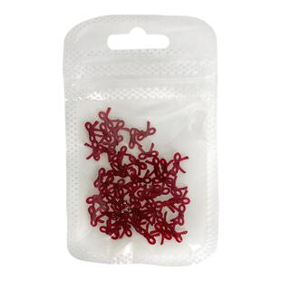 网红安格拉酒红色镂空飘带蝴蝶结美甲饰品立体迷你树脂指甲装饰品